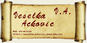 Veselka Acković vizit kartica